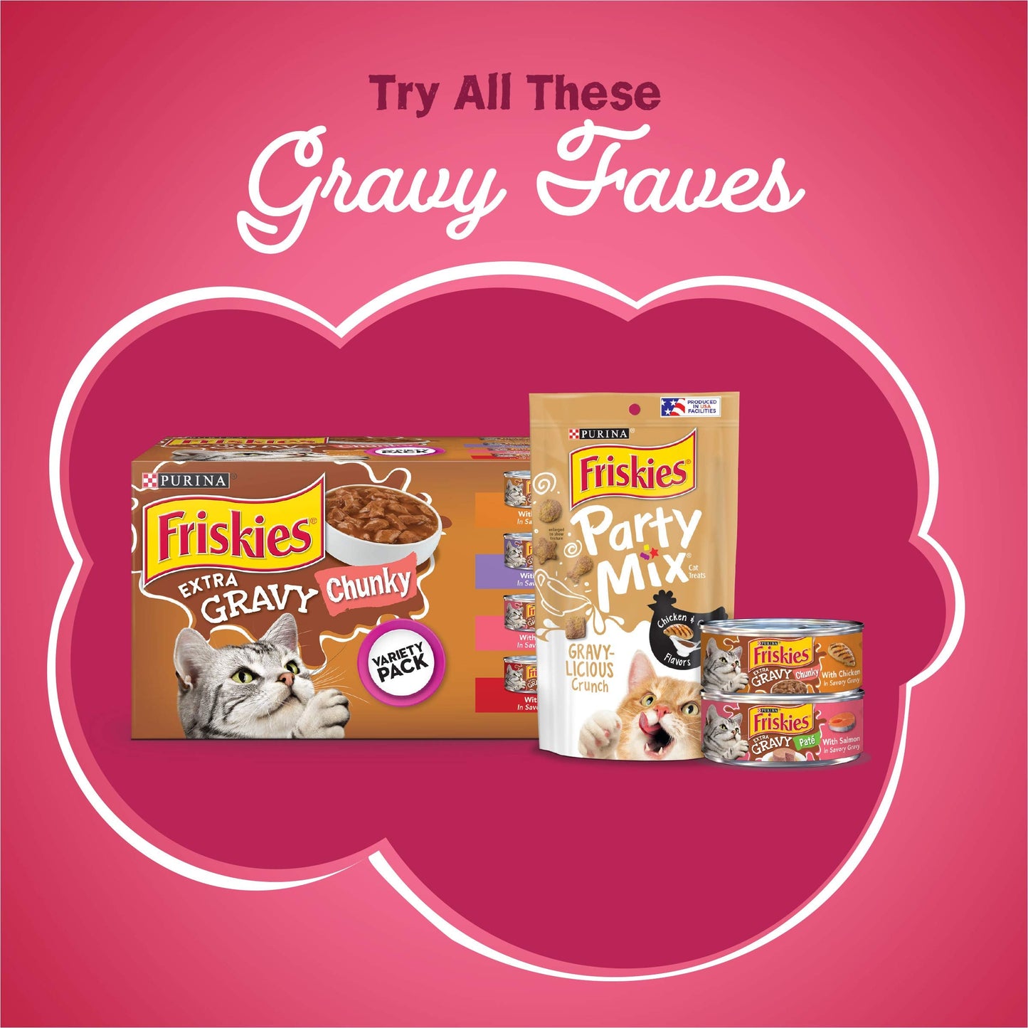 Purina Friskies Dry Cat Food, Gravy Swirlers - 3.15 lb. Bag-UPStoxs