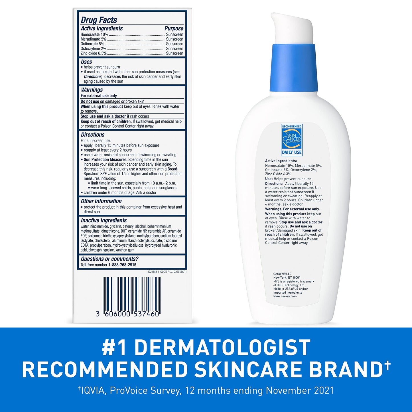 CeraVe AM Facial Moisturizing Lotion with SPF 30 | Oil-Free Face Moisturizer with SPF | Formulated with Hyaluronic Acid, Niacinamide & Ceramides | Non-Comedogenic | Broad Spectrum Sunscreen | 3 Ounce-UPStoxs