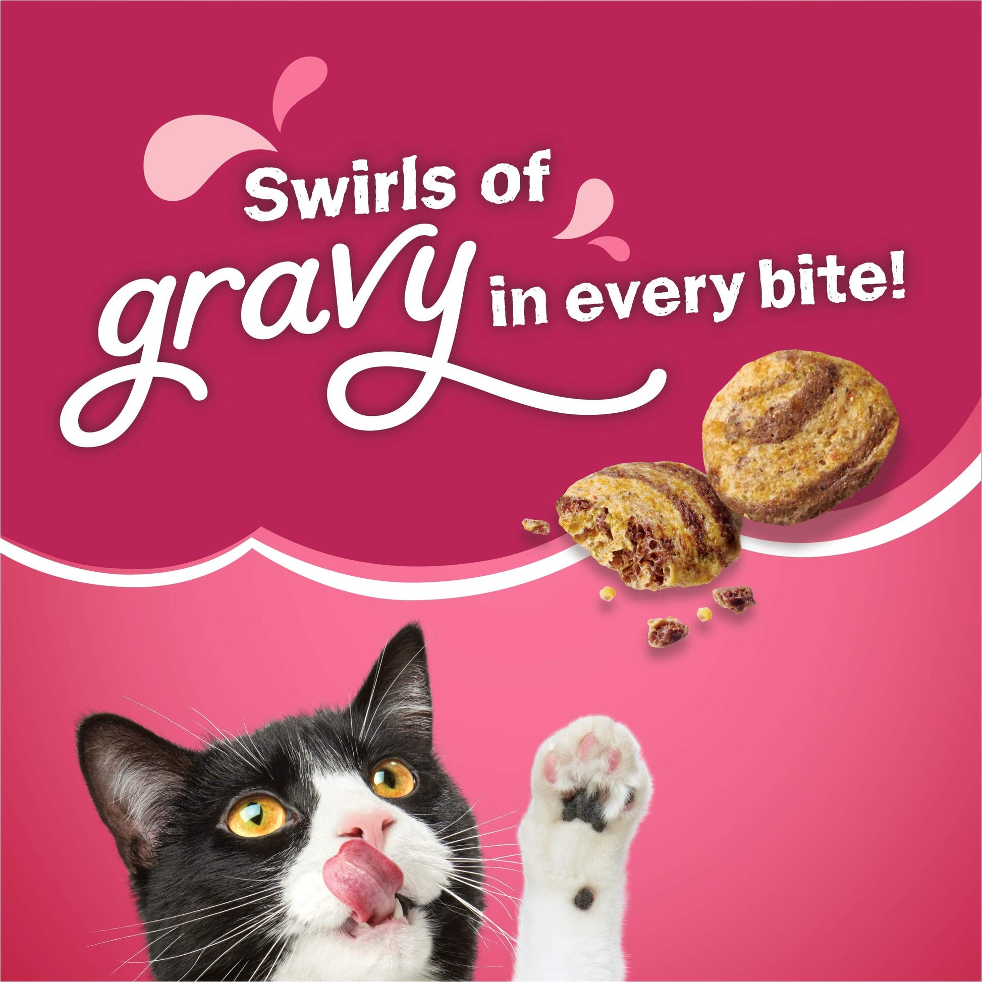 Purina Friskies Dry Cat Food, Gravy Swirlers - 3.15 lb. Bag-UPStoxs