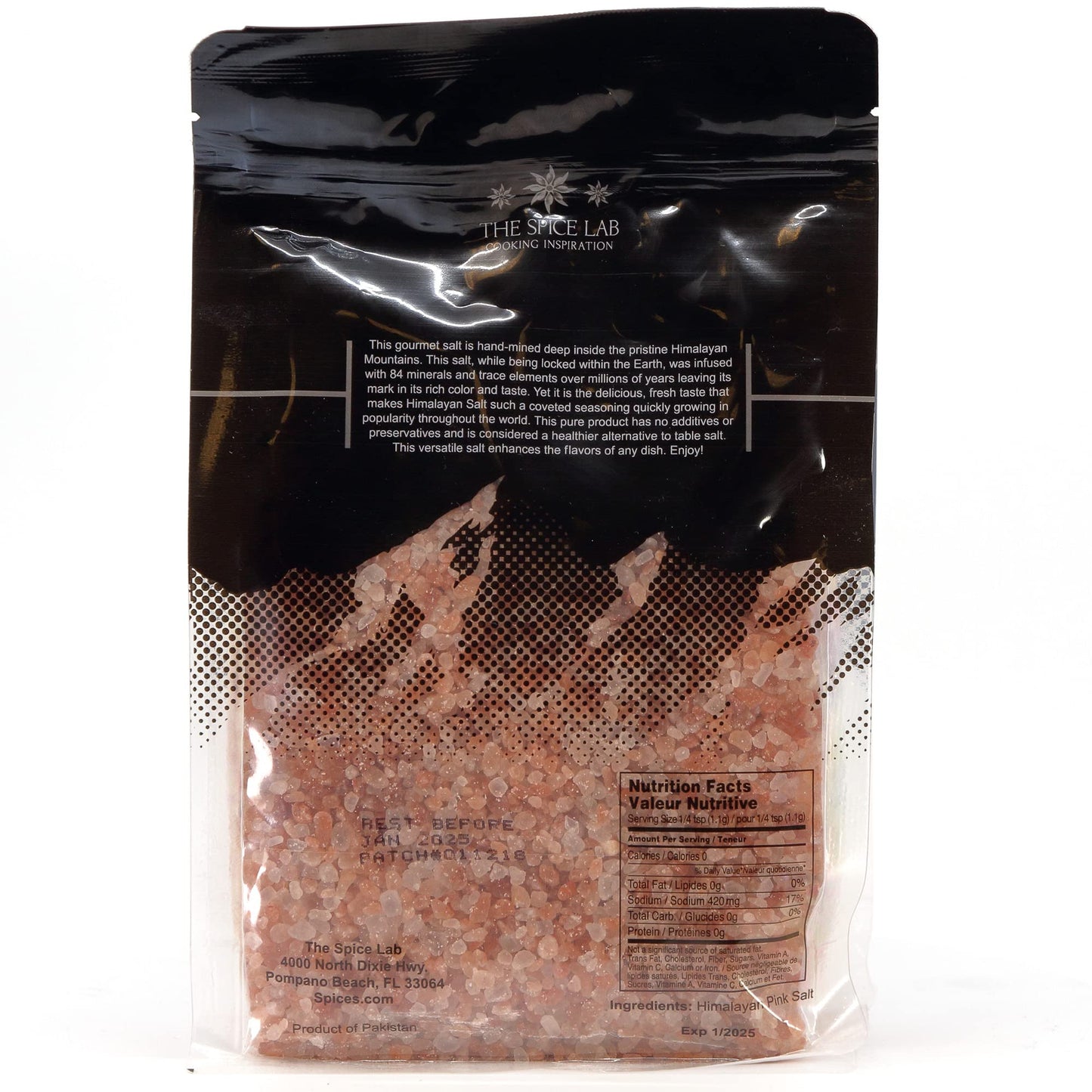 The Spice Lab Himalayan Salt - Coarse 2.2 Lb / 1 Kilo - Pink Himalayan Salt is Nutrient and Mineral Dense for Health - Gourmet Pure Crystal - Kosher & Natural Certified-UPStoxs