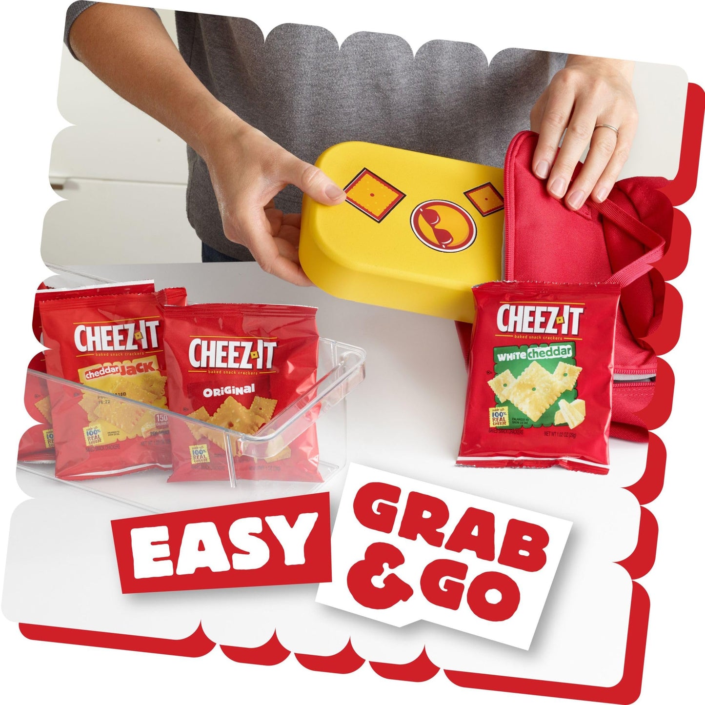 Cheez-It Cheese Crackers, Baked Snack Crackers, Lunch Snacks, Variety Pack, 12.1oz Box (12 Packs)-UPStoxs