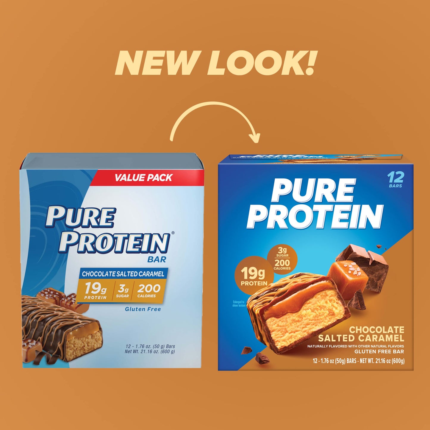 Pure Protein Bars, High Protein, Nutritious Snacks to Support Energy, Low Sugar, Gluten Free, Chocolate Salted Caramel, 1.76 oz., 12 Count (Pack of 1) (Packaging May Vary)-UPStoxs