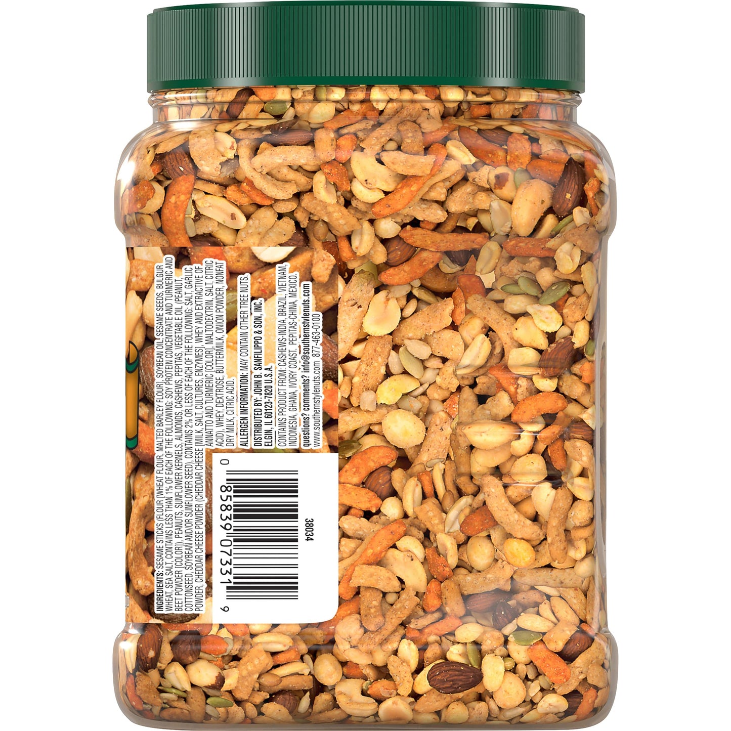 Southern Style Nuts Gourmet Hunter Mix, 23 Ounces, Sesame Sticks, Peanuts, Sunflower Kernels, Almonds, Cashews, and Pepitas-UPStoxs