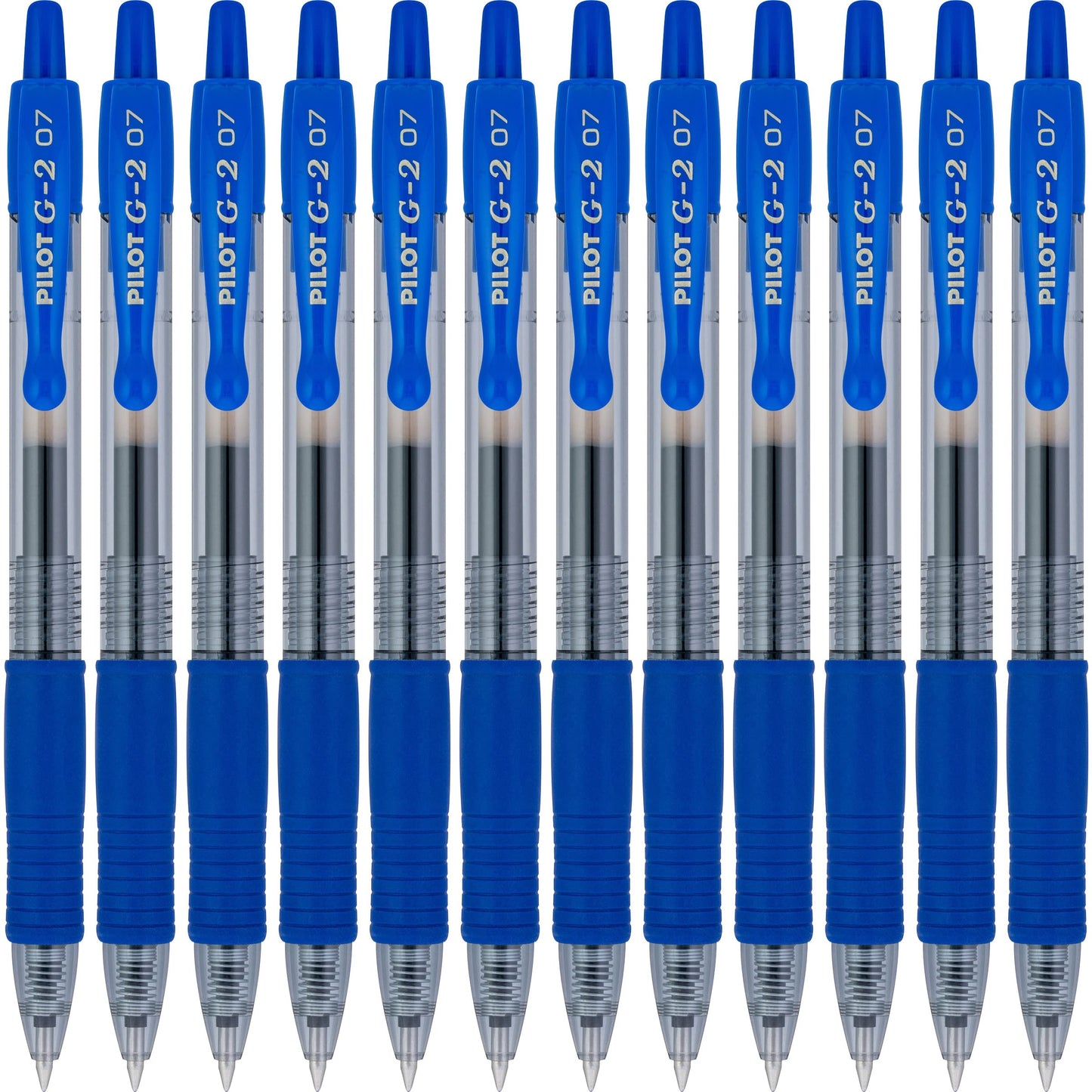 PILOT G2 Premium Refillable & Retractable Rolling Ball Gel Pens, Fine Point, Blue Ink, 12 Count (31021)-UPStoxs