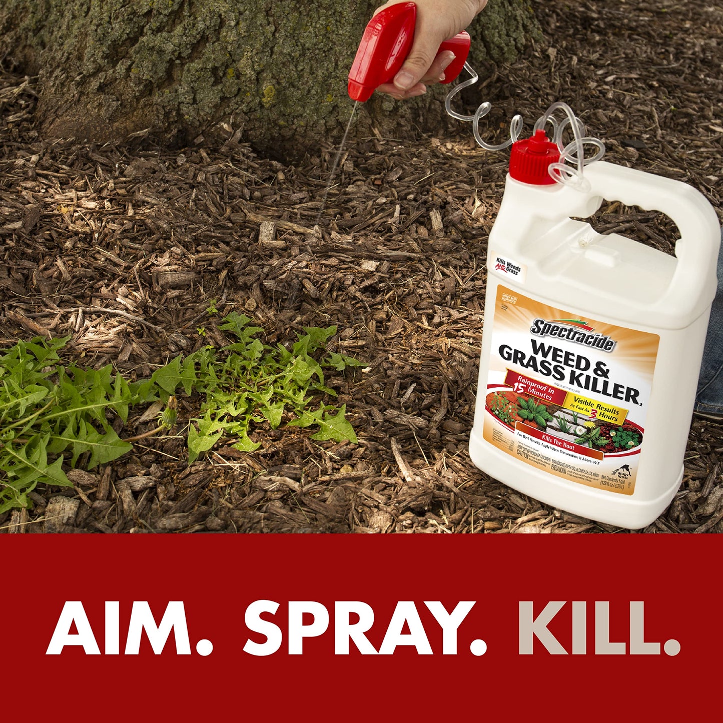 Spectracide Weed & Grass Killer, Use On Driveways, Walkways and Around Trees and Flower Beds, 1 Gallon (RTU Spray)-UPStoxs