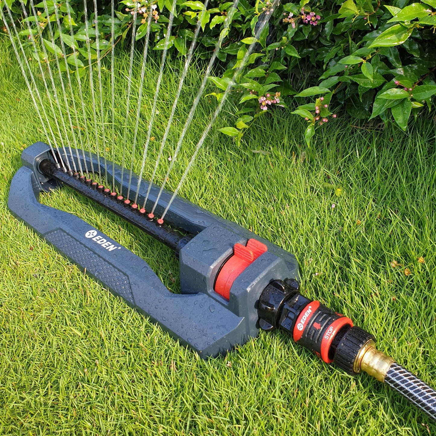 Eden 96213 Lawn & Garden Essential Oscillating Sprinkler | Water Sprinkler for Yard,Covers up to 3,600 sq. ft., Heavy Weight Base-UPStoxs