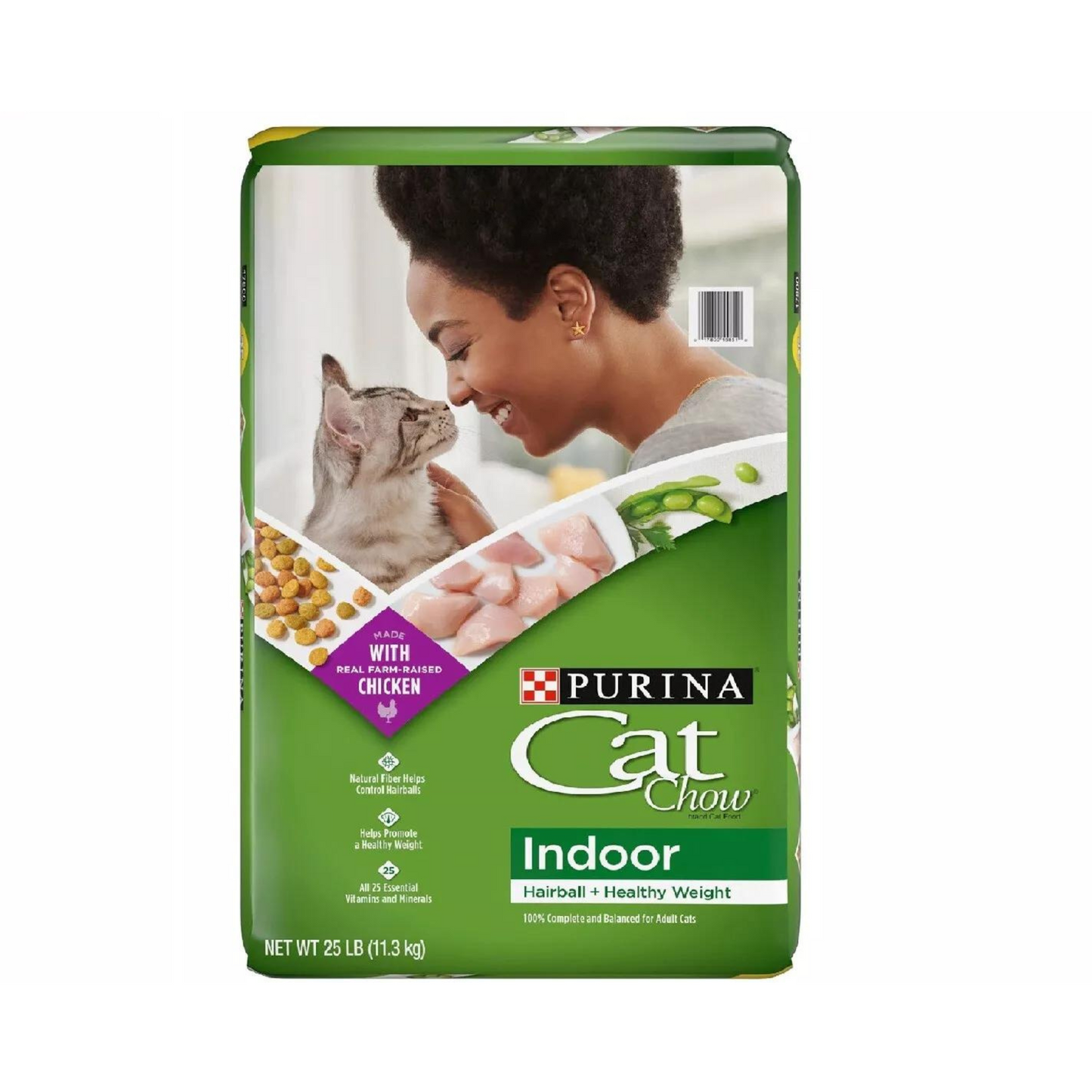 Purina Cat Chow Indoor Dry Cat Food, Hairball + Healthy Weight, 25 lbs.