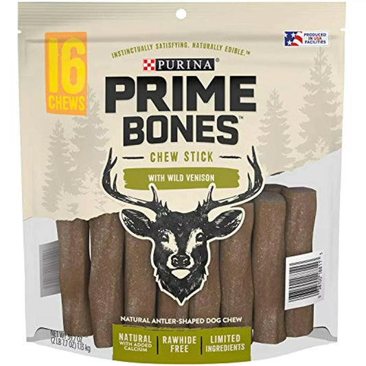 Purina Prime Bones Chew Stick with Wild Venison 16 ct.