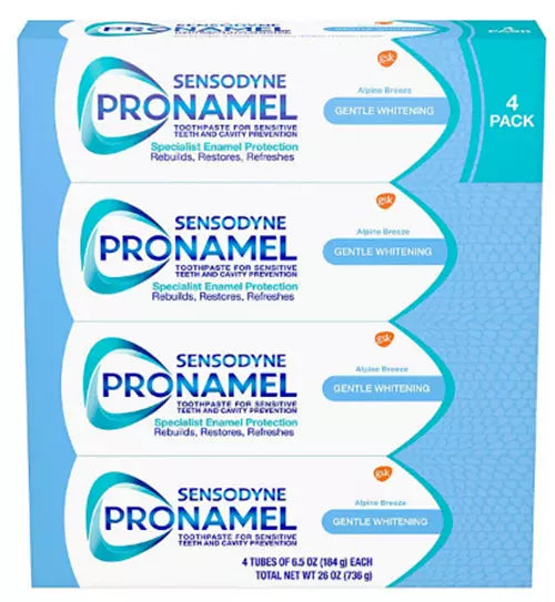 Sensodyne Pronamel Gentle Whitening Toothpaste for Sensitive Teeth, Alpine Breeze, 6.5 oz., 4pk.