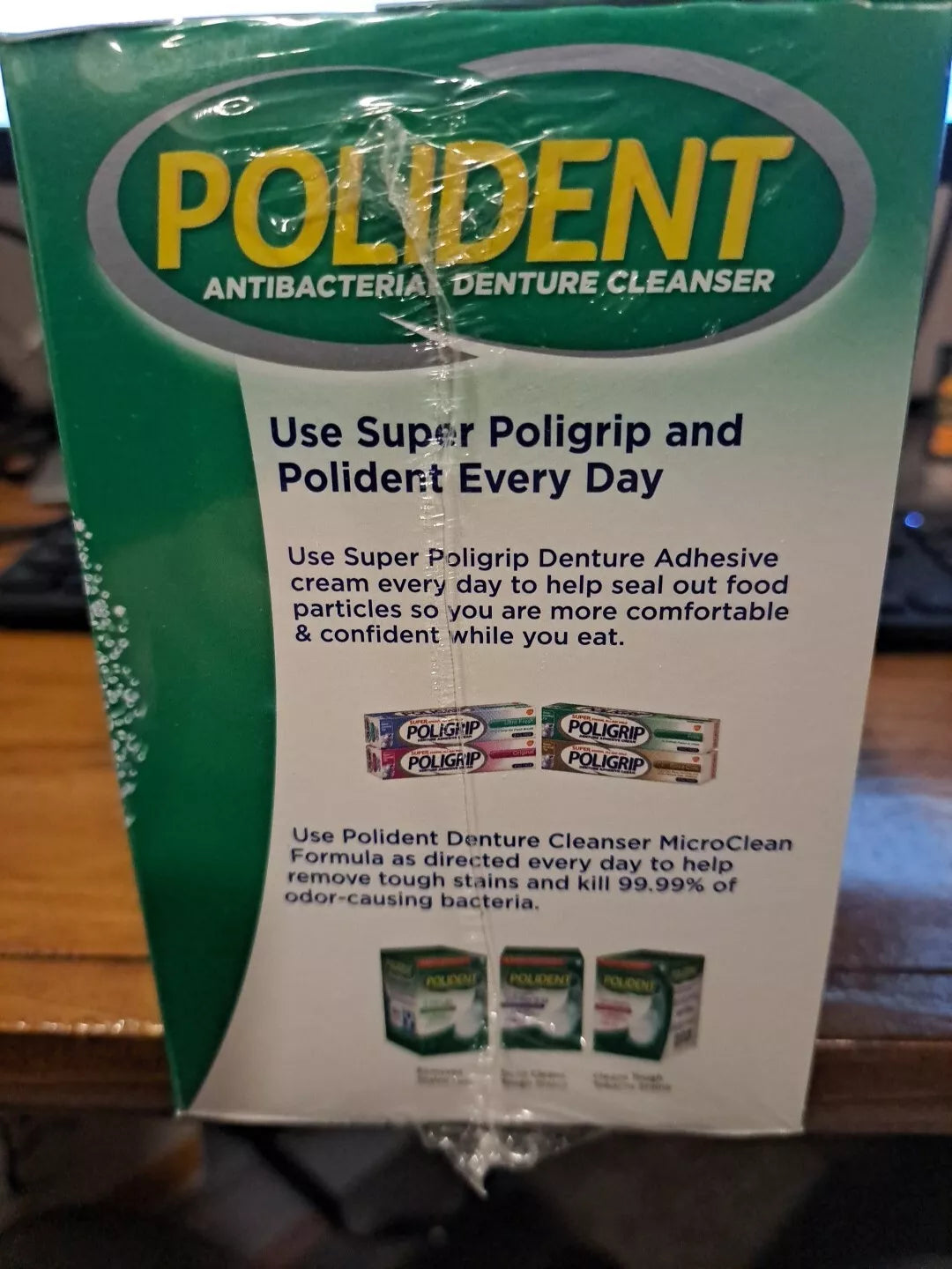 Polident 3-Minute Triple-Mint Antibacterial Denture Cleanser, Effervescent Tablets, 120 ct., 2 pk.