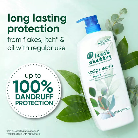 Head & Shoulders Anti-Dandruff Shampoo, Scalp Restore, 38.8 fl. oz.