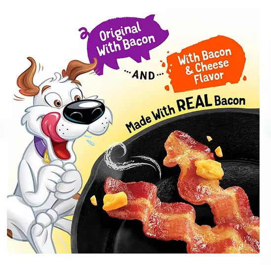 Purina Beggin' Strips Dog Treats, Bacon & Bacon + Cheese Flavors, 32 oz., 2 pk.