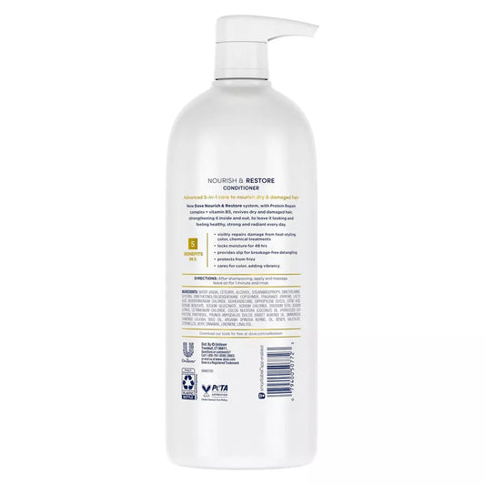 Dove Nourish & Restore 5-in-1 Conditioner, 33.8 fl. oz.