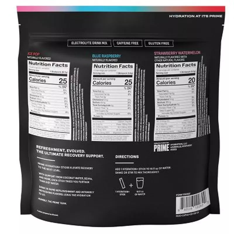 Prime Hydration+ Electrolyte Powder Mix Sticks Variety Pack, 30 pk.