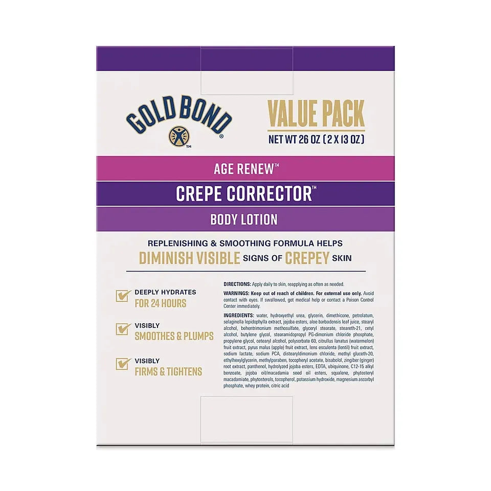 Gold Bond Age Renew Crepe Corrector Body Lotion, 13 oz., 2 pk.